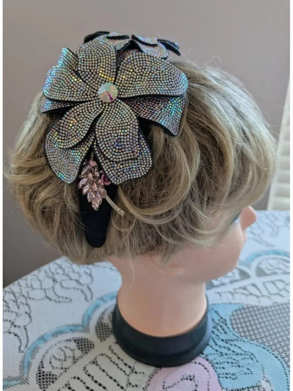 Luxury Crystal Rhinestone Floral Headband Baroque Wide Hair Band Wedding Party